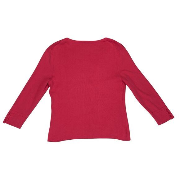 Talbots Cardigan Womens S Dark Pink Classic Academia Smart Casual Preppy Sweater - Picture 5 of 16